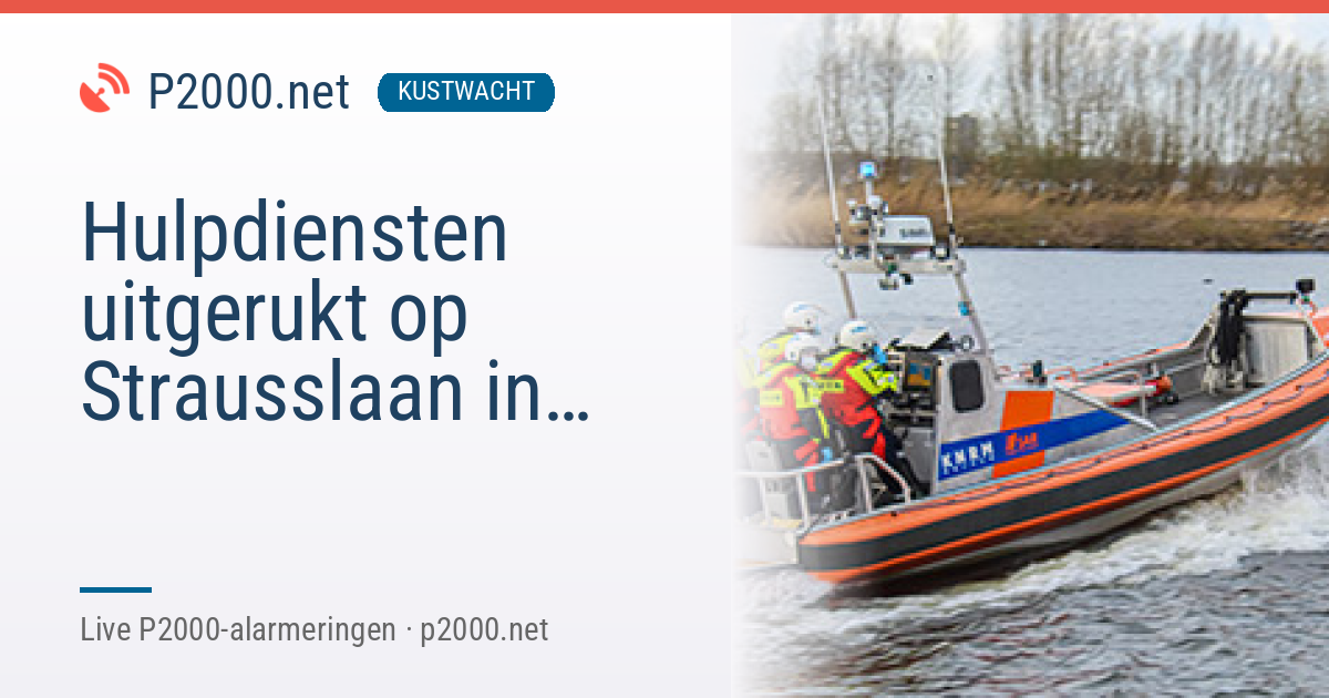 Hulpdiensten uitgerukt op Strausslaan in Den Haag