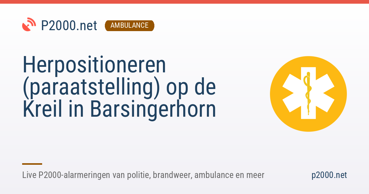 Herpositioneren (paraatstelling) in Barsingerhorn | 26 oktober 2026 21: ...