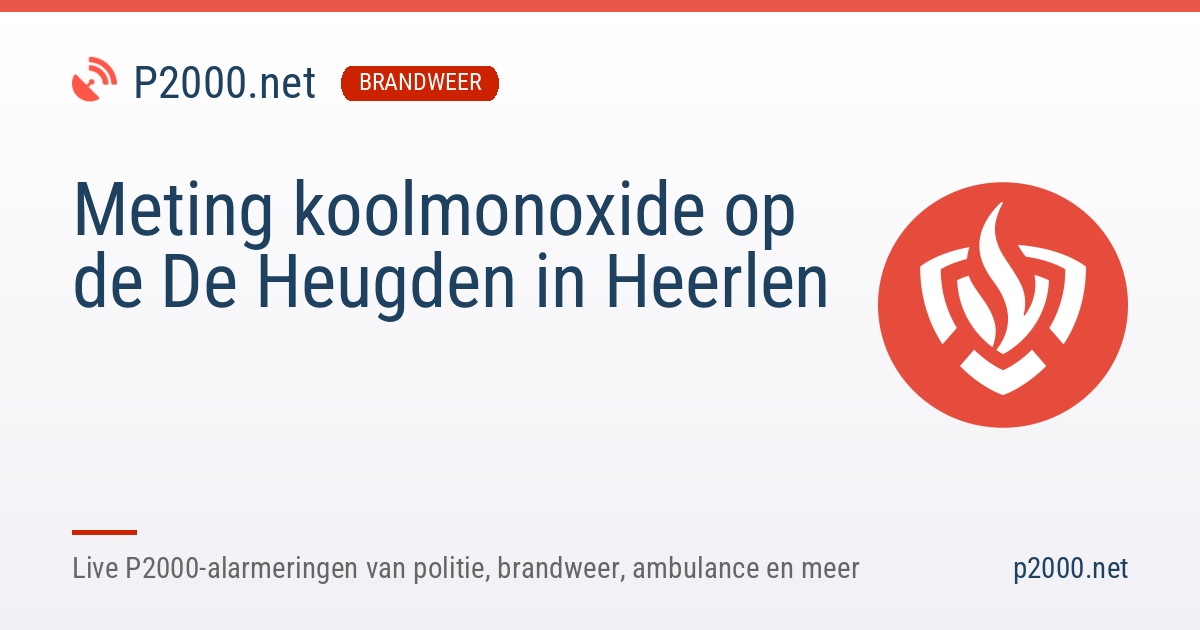 Meting koolmonoxide in Heerlen | 6 oktober 2026 21:57 | P2000.net